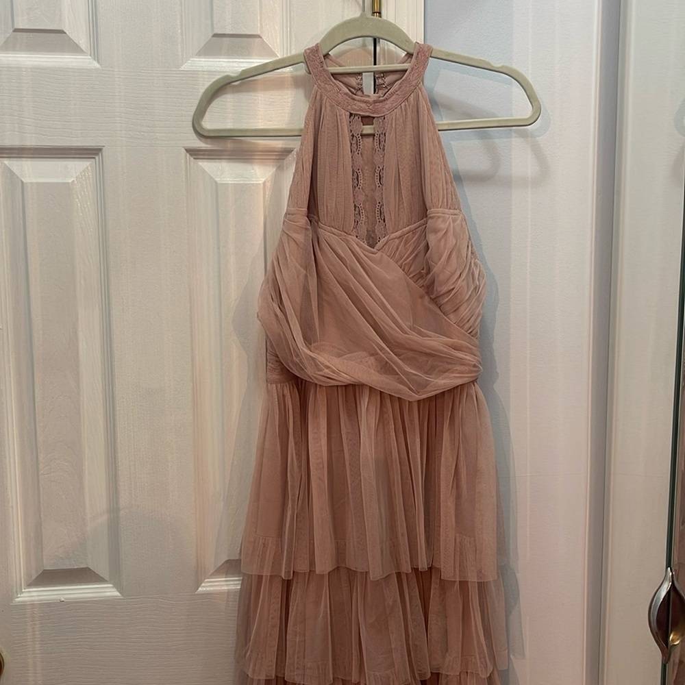 - NWT ANAYA WITH LOVE Halter Neck Tiered Maxi Dress Women’s Size 6 - Picture 14 of 17